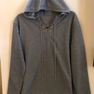Grey Hooded Top